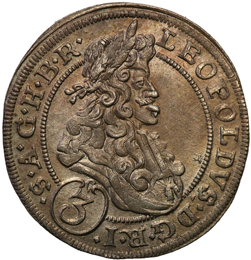 Śląsk. Leopold I (1658-1705). 3 krajcary 1698 CB, Brzeg